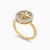 LDR2155 - Circle Diamond & Enamel Coated Ring in 18K Gold - AJR35272A-14-2.jpg