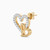 LDE570 - Heart Diamond Stud Earrings in 18K Gold - SAE03581-4.jpg