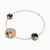 LDB462 - Circle Diamond & Enamel CoatedChain Bracelet in 18K Gold - AJB02332-2.jpg