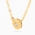 MLN839 - Circle Clear Stone Necklace In 18K Gold - 21046110809-2.jpg