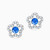 LDE633 - Flower Diamond & Colored Stones Stud Earrings in 18K Gold - LEA50080-3.jpg