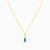 MLN309 - Baguette Colored Stones Necklace in 18K Gold - 21046030097-3.jpg