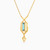 LIN1045 - Baguette Colored Stones Necklace in 18K Gold - 111404150399-3.jpg