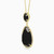 WN249 - Oval Black Stone Gold Plated Necklace - GP10828C-2.jpg