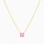 MLN69 - Square Colored Stones Necklace In 18K Gold - 21046110731-3.jpg