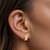 LGE163 - Textured Cubic Zirconia Hoop Earrings in 21K Gold - 92003110004-2.jpg