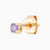 MLE503 - Round Shaped Purple Stone Stud Earrings in 18K Gold - 21051110388-3.jpg