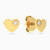 LIE164 - Heart Colored Stones Stud Earrings in 18K Gold - 111201100088-1.jpg