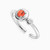 WR206 - Circle Lab Grown Diamonds & Orange Stone Sterling Silver Ring - MSR00862-3.jpg