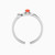 WR206 - Circle Lab Grown Diamonds & Orange Stone Sterling Silver Ring - MSR00862-4.jpg