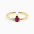 WR204 - Pear Lab Grown Diamonds & Rose Stone Gold Plated Ring - MSR00860-1.jpg