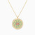 MLN989 - Circle Diamonds & Enamel Coated Necklace In 18K Gold - 21046110918-3.jpg