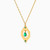 MLN798 - Arabesque Green Stones Necklace In 18K Gold - 21046110834-2.jpg