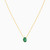 MLN65 - Oval Green Stones Necklace in 18K Gold - 21046030191-3.jpg