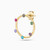 WE82 - Round Colored Stones Gold Plated Stud Earrings - A3579-MDT-3 .jpg