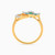 LDR3271 - Flower Green Stone & Diamond Ring in 18K Gold - KR611574EM-3.jpg