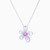 WN315 - Flower Purple Stone Sterling Silver Necklace - SP13313A-1.jpg