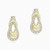 WE259 - Heart & Rope Clear Stones Drop Earrings in Yellow Gold Plating - GE14822A-3.jpg