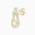 WE259 - Heart & Rope Clear Stones Drop Earrings in Yellow Gold Plating - GE14822A-4.jpg