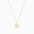 WN307 - Flower Clear Stone Necklace in Yellow Gold Plating - SB03423A-4.jpg