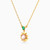 MLN1054 - Flower Colored Stones Necklace In 18K Gold - 21046110982-2.jpg