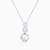 WN306 - Flower Clear Stone Sterling Silver Necklace - GP13476A-3.jpg
