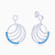 WE288 - Waves Colored Stones Sterling Silver Drop Earrings - GE14088A-1.jpg