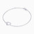 WB255 - Heart Cubic Zirconia Sterling Silver Chain Bracelet - 87132018-2 .jpg