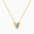 MLN1007 - Heart Colored Stones Necklace In 18K Gold - 21046110855 - 1.jpg