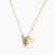 MLN1007 - Heart Colored Stones Necklace In 18K Gold - 21046110855 - 2.jpg