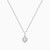WN369 - Floral Oval Lab Grown Diamond Sterling Silver Necklace - KP614623-4.jpg
