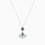 LDN2336 - Fan Shaped Blue Stones & Diamond Necklace In 18K Gold - SAP06095-WG-4.jpg