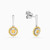 WE323 - Round Yellow Stone & Lab Grown Diamonds Sterling Silver Drop Earrings - MSE00863-1.jpg
