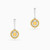 WE323 - Round Yellow Stone & Lab Grown Diamonds Sterling Silver Drop Earrings - MSE00863-3.jpg