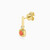WE324 - Square Orange Stone & Lab Grown Diamonds Gold Plated Drop Earrings - MSE00864-4.jpg
