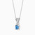 WN426 - Round Blue Stone & Lab Grown Diamonds Sterling Silver Necklace - MSP00861-3.jpg WN426 - Round Blue Stone & Lab Grown Diamonds Sterling Silver Necklace - MSP00861-3.jpg