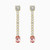 WE337 - Oval Drop Pink Stone Gold Plated Drop Earrings - A5221-04DT-1.jpg