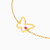 MLB774 - Butterfly Pink Stone Chain Bracelet In 18K Gold - 21047110316-4.jpg