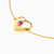 LIB317 - Open Heart Pink Stone Chain Bracelet in 18K Gold - 111306180057-4.jpg