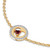 LDB770 - Heart & Circular Frame Red Stone Diamond Chain Bracelet in 18K Gold - SAB12516-4.jpg