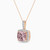 LDN2577 - Square Peach Stone Diamond Necklace in 18K Gold - SAP06494-3.jpg
