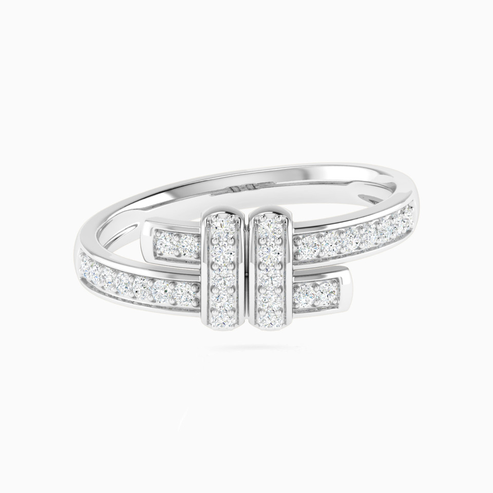 Bypass Bands Diamond Ring in 18K Gold Bypass Bands Diamond Ring in 18K Gold