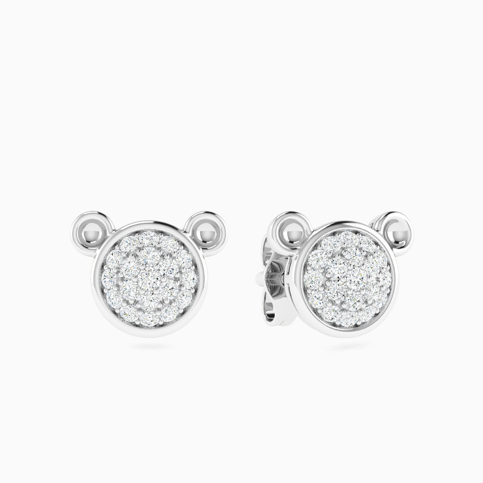 Circles Diamond Stud Earrings in 18K Gold Circles Diamond Stud Earrings in 18K Gold