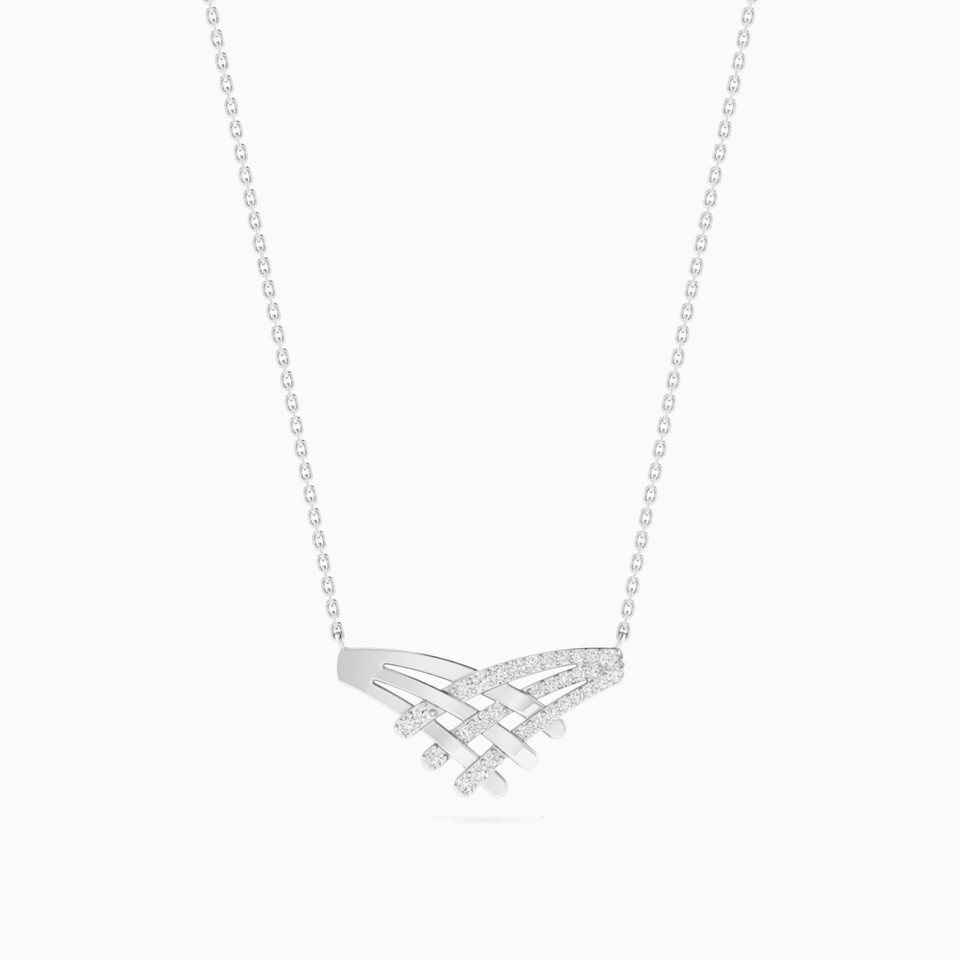 Interlacing Lines Diamond Necklace in 18K Gold Interlacing Lines Diamond Necklace in 18K Gold