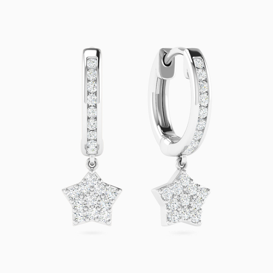 Kids Star Diamond Huggie Earrings in 18K Gold Kids Star Diamond Huggie Earrings in 18K Gold