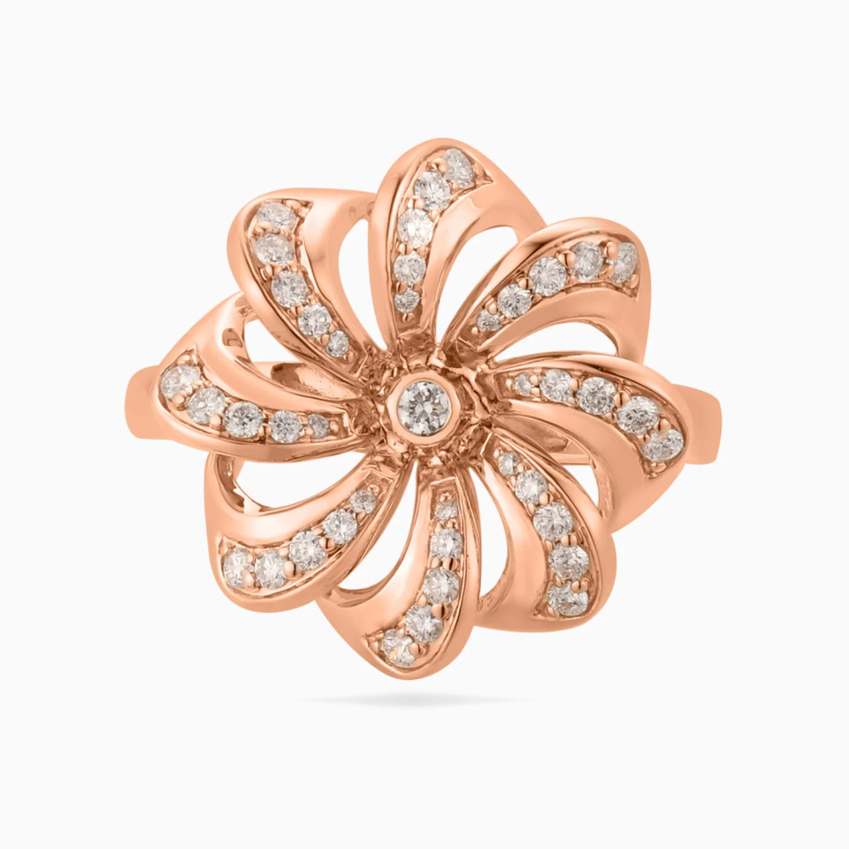 Spiral Flower Diamond Ring in 18K Gold Spiral Flower Diamond Ring in 18K Gold