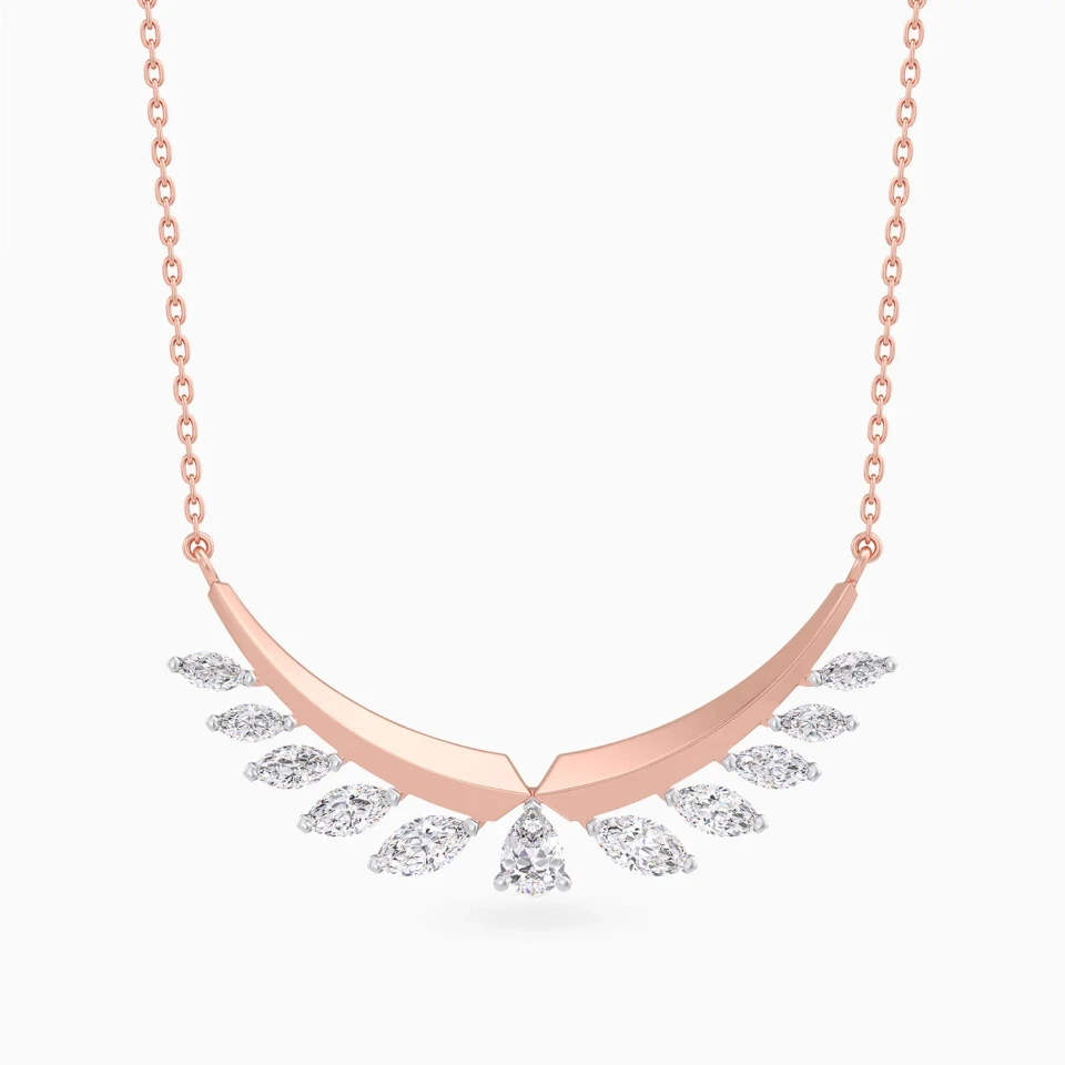 Arc of Curves Diamond Necklace in 18K Gold Arc of Curves Diamond Necklace in 18K Gold