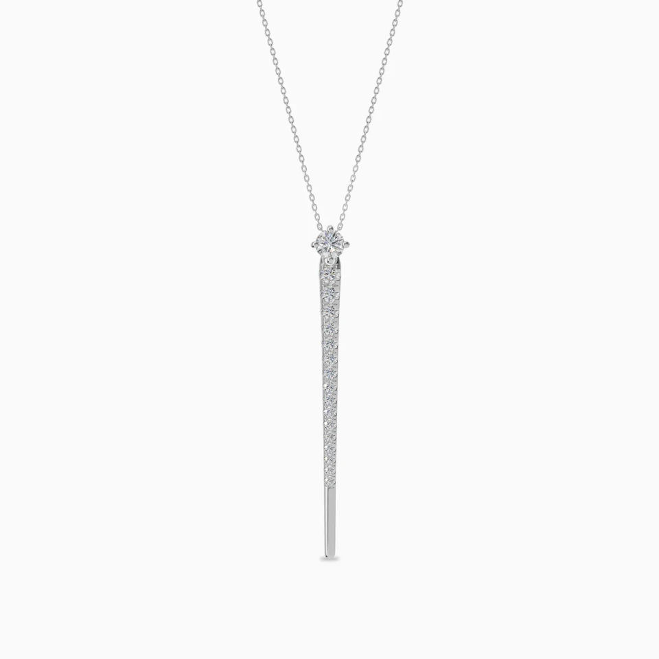 Vertical Line Diamond Necklace in 18K Gold Vertical Line Diamond Necklace in 18K Gold