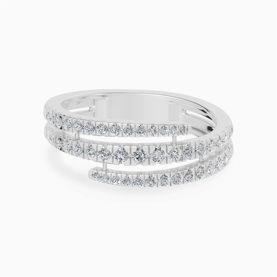 Lined Diamond Wrap Ring in 18K Gold Lined Diamond Wrap Ring in 18K Gold