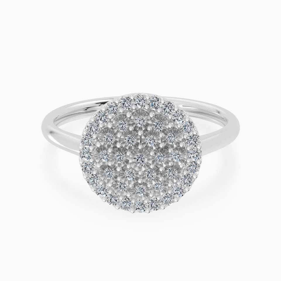 Floral Cluster Round Halo Diamond Ring in 18K Gold Floral Cluster Round Halo Diamond Ring in 18K Gold